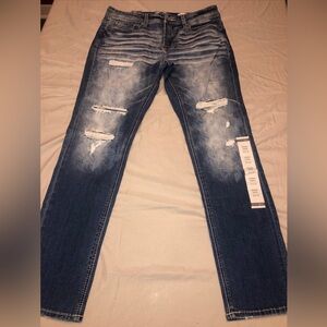 Departwest Jeans Mens 33x32 Seeker Taper Performance Stretch Distressed W/O TAGS